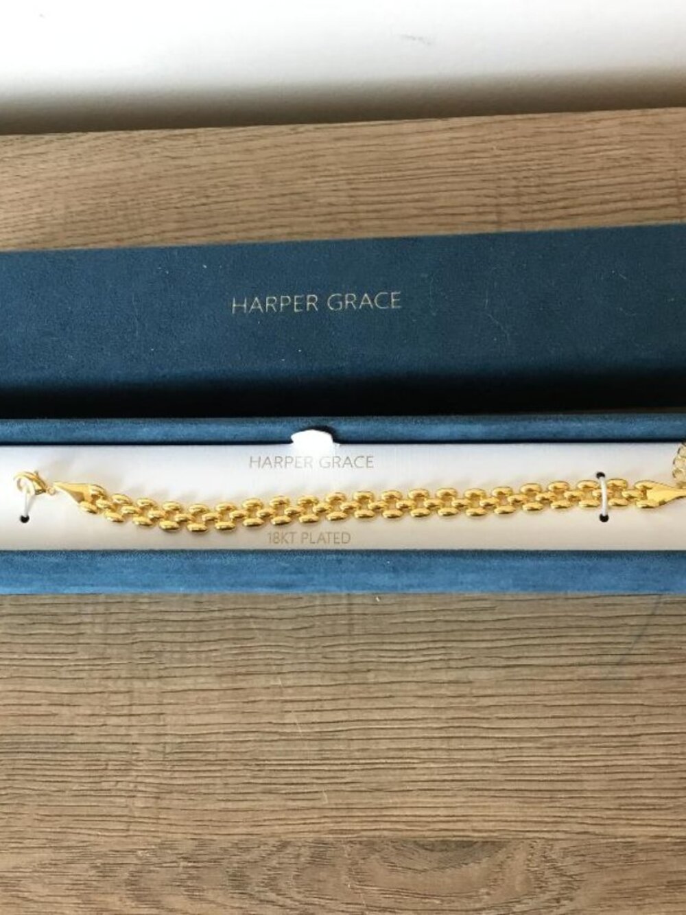Harper Grace 18k Gold Plated Bracelet Brand New in Teal Blue Gift Box